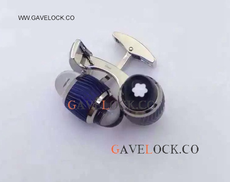 AAA Mont blanc Blue Cufflinks Luxury Gift For Father's Day